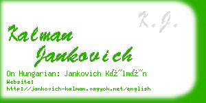 kalman jankovich business card